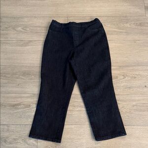 Isaac Mizrahi Dark Denim Straight-Leg Ankle Pants